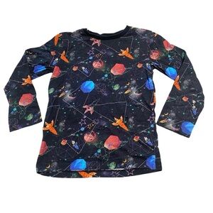 Next Direct Boys 5-6yr Long Sleeve Top Shirt Rocket Ship Space Galaxy Fall Stars